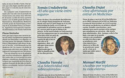 Claudia Dujat, ejemplo de alumna excelente para el periódico ABC